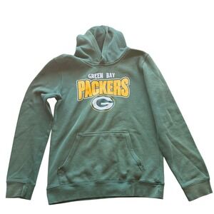 NFL Green Bay Packers Youth Pullover Hoodie Green Large Sweatshirt 14/16